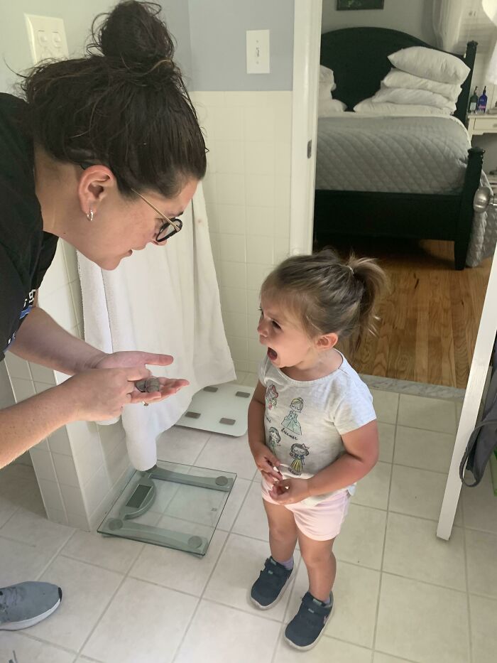 My Daughter Was Furious That We Wouldn’t Let Her Keep A Handful Of Coins In Her Mouth