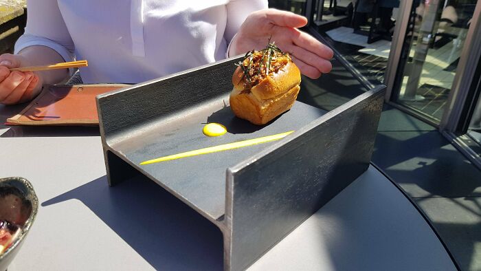 Kobe Beef Bun A Piece Of Structural Steel (Sushi Samba, Covent Garden UK)