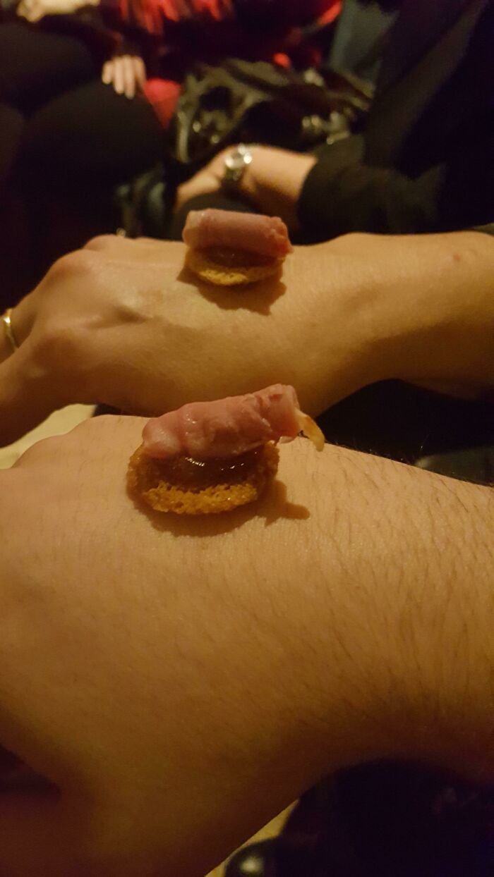 The Back Of My Own Hand Has To Be The Worst Food Holder!