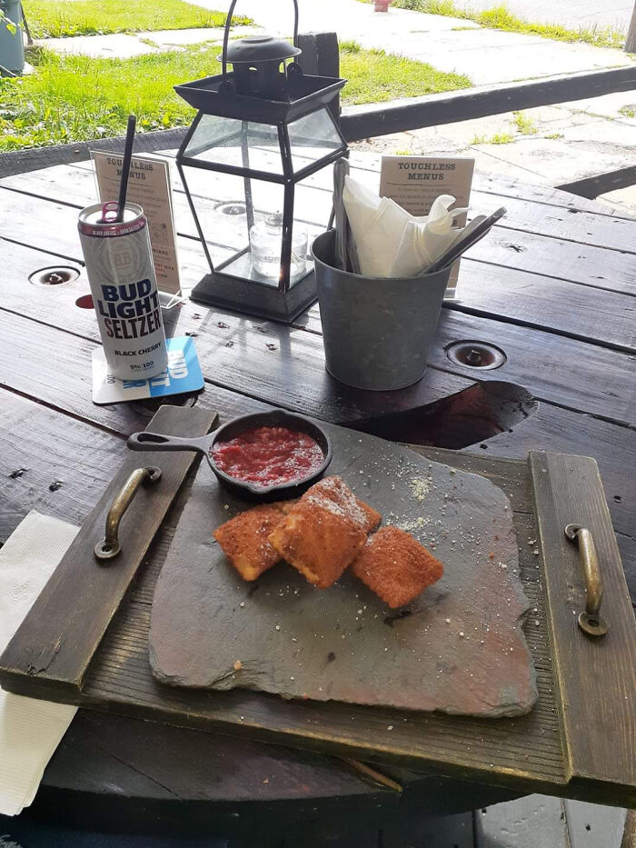 Food On A Rock On A Board
