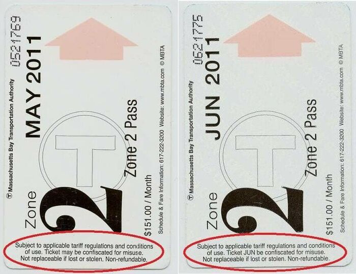 I Changed The Month On The Commuter Rail Passes, Boss