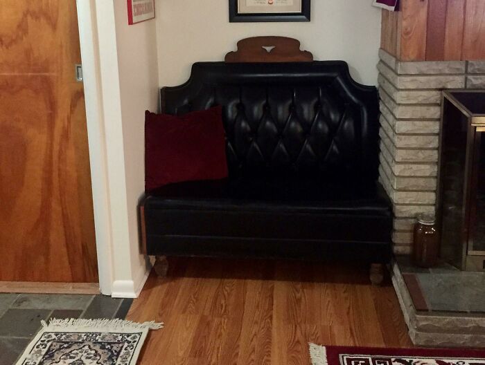 This Bench My Sister Bought At A Yard Sale Without Measuring The Space First
