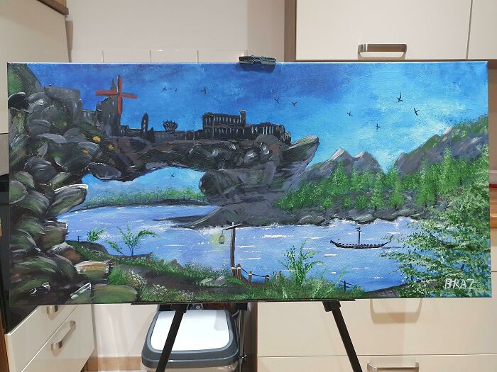 My Mom Is An Artist And I Asked Her If She Could Draw Solitude From My Game. Best Early Christmas Gift Ever!