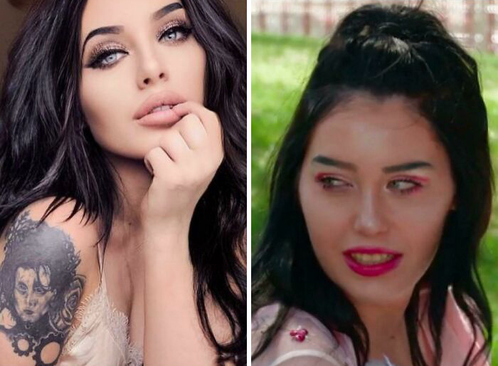 Even If You Take Away The Horrible Makeup Choices, She Goes Way Overboard With The Filters And Photoshop