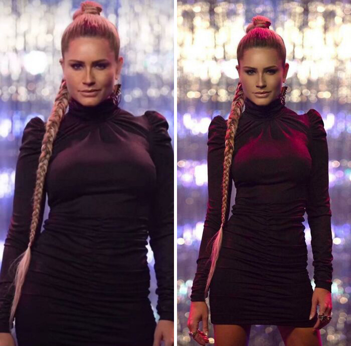 Dutch TV Personally. Left Is From The TV Show, Right Is The Picture She Posted