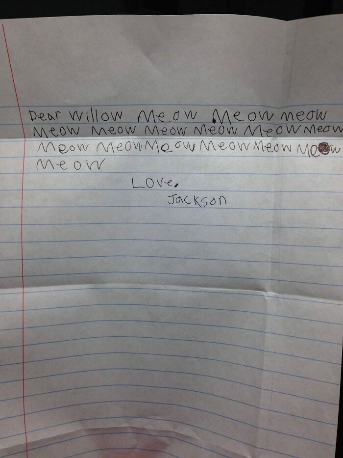 My Friend's Son Wrote Their Cat A Letter From Summer Camp