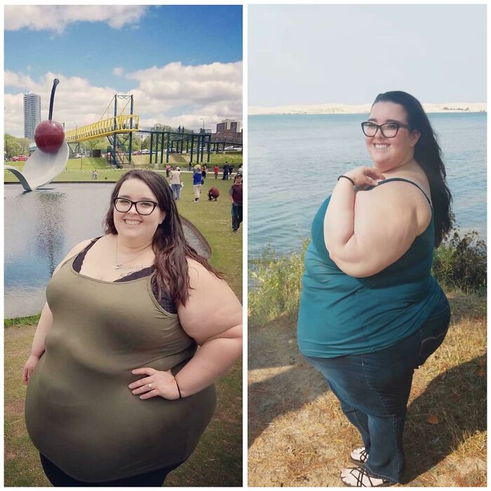 436lbs > 354lbs (7 Months Progress). I Used To Eat Takeout Everyday And Avoided Any Physical Activity, Now I Try To Only Satisfy My Cravings Once A Month And Started Doing Yoga! I Know I Still Have A Long Way To Go But I Just Wanted To Share How Far I’ve Come So Far 436lbs > 354lbs (7 Months Progress). I Used To Eat Takeout Everyday And Avoided Any Physical Activity, Now I Try To Only Satisfy My Cravings Once A Month And Started Doing Yoga! I Know I Still Have A Long Way To Go But I Just Wanted To Share How Far I’ve Come So Far