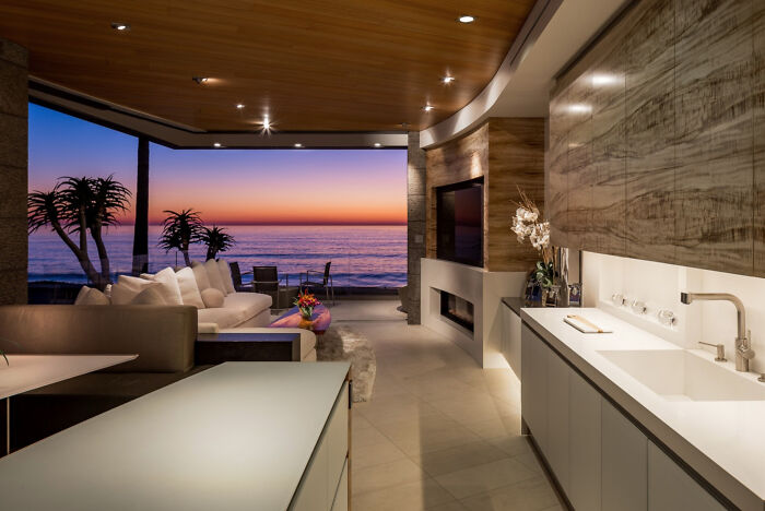 My Husbands Boss' Kitchen And Living Room View Of Windansea Beach In La Jolla, Ca