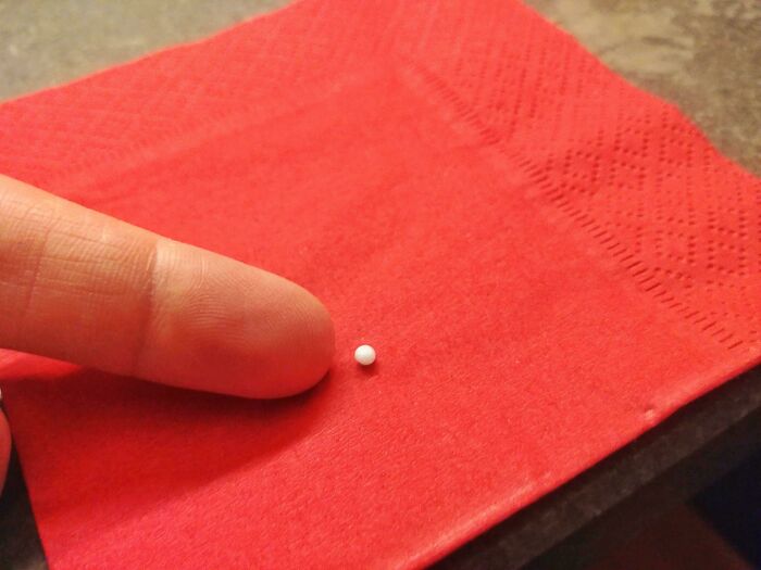 A Mini-Pearl I Found In An Oyster I Was Eating