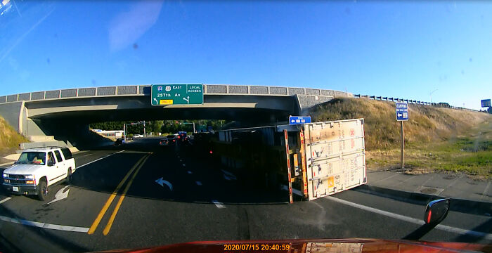 If The Bridge It Is Too Low, You Don't Have To Take It Slow. Lay The Truck Down On The Side, Underneath The Bridge You'll Slide
