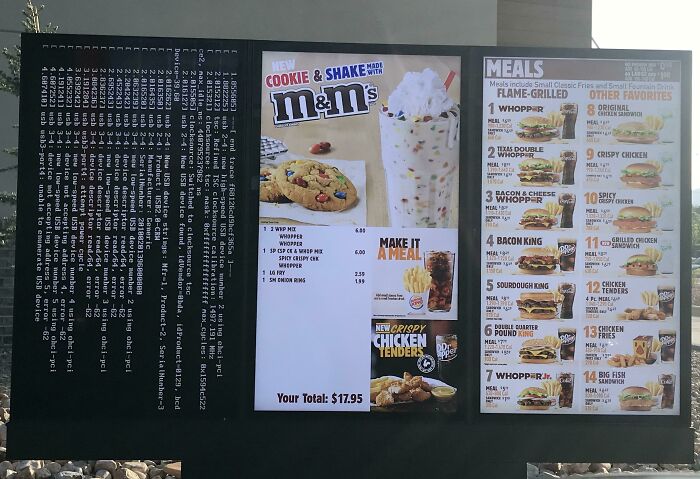 Burger King Menu Got Fried