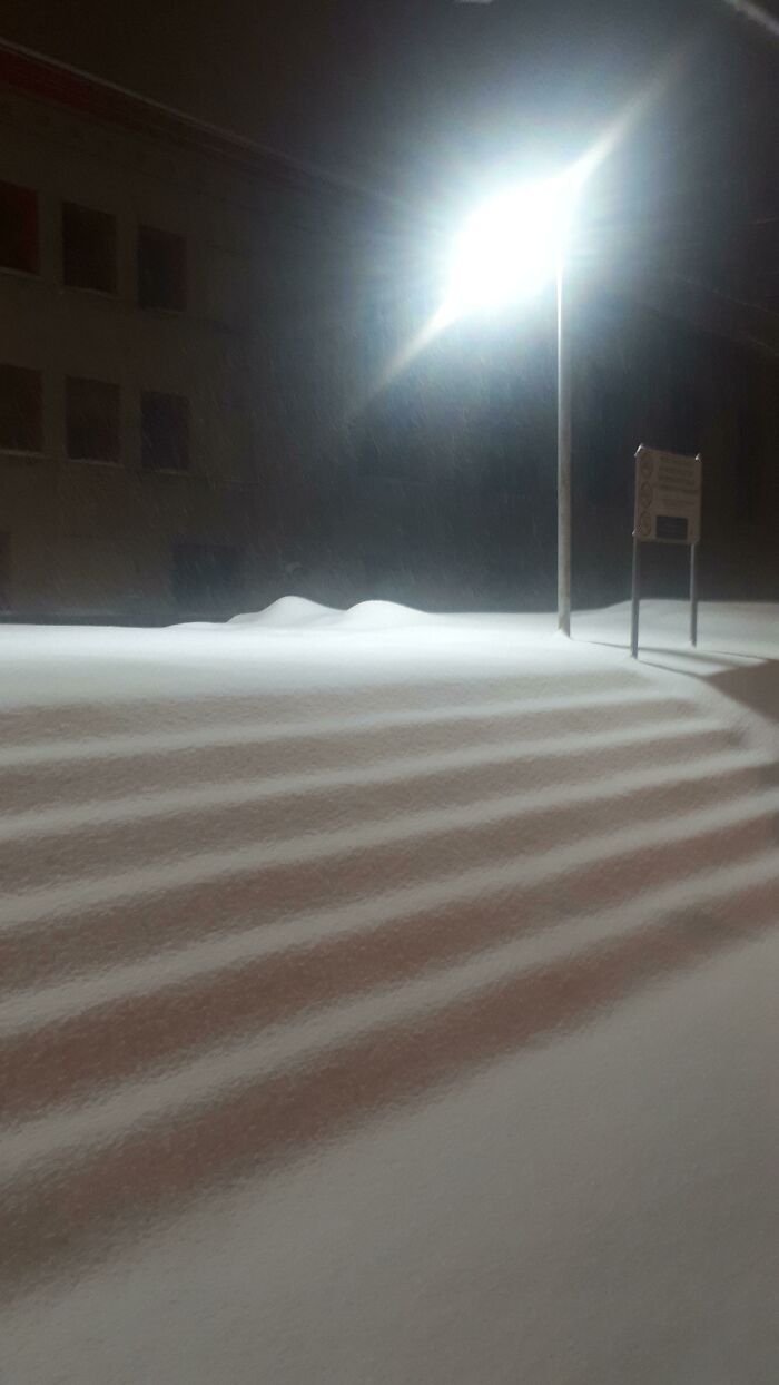 Fresh Snow On Stairs