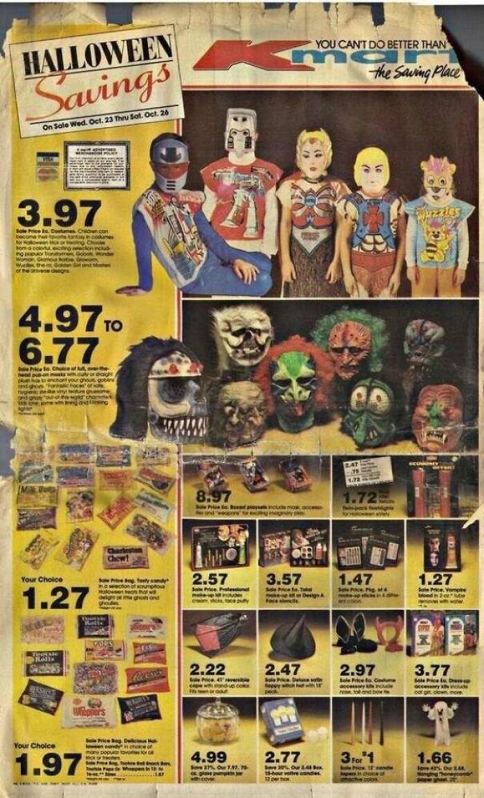 Kmart Halloween Costumes And Accessories, 1985