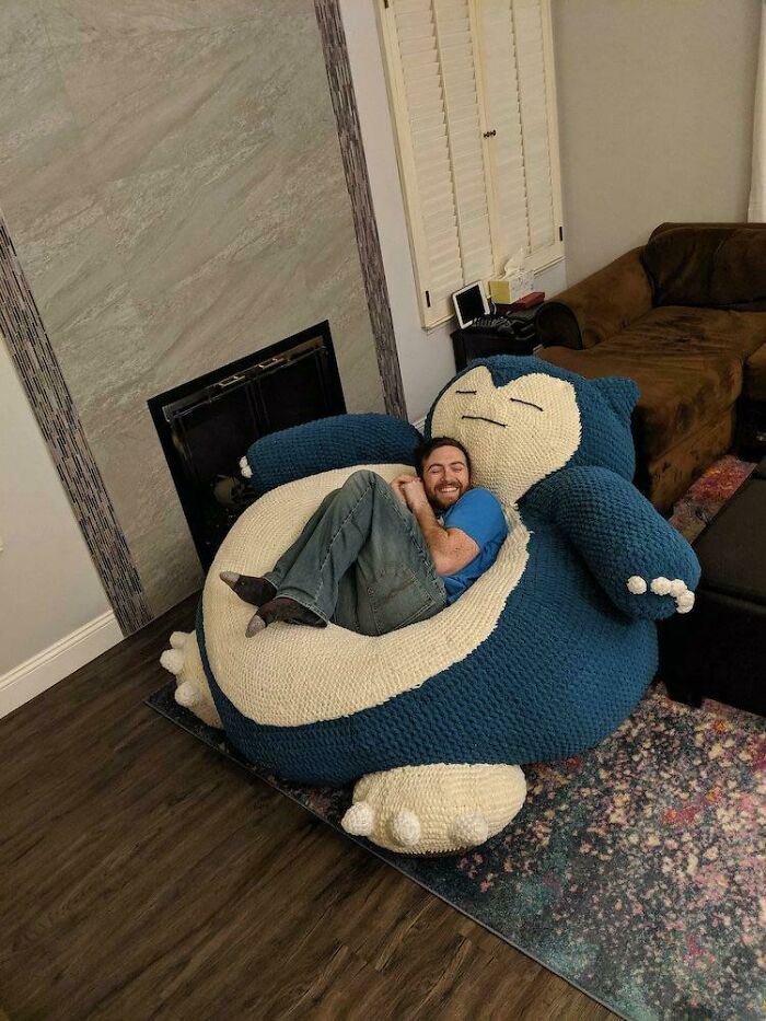 Giant Crocheted Snorlax