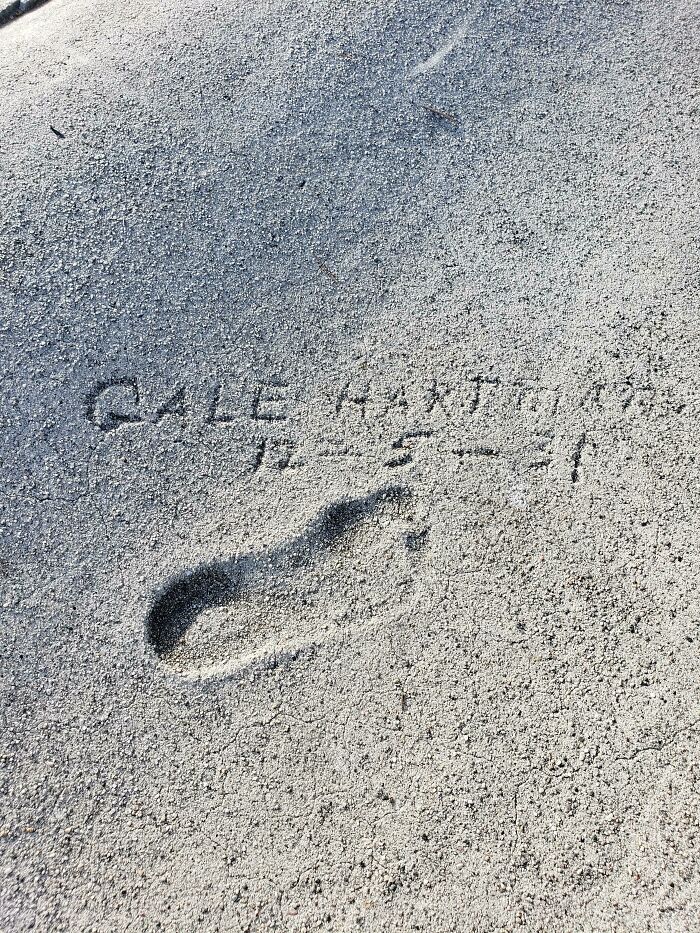 A Little Girl's 89 Year Old Footprint In My Driveway.