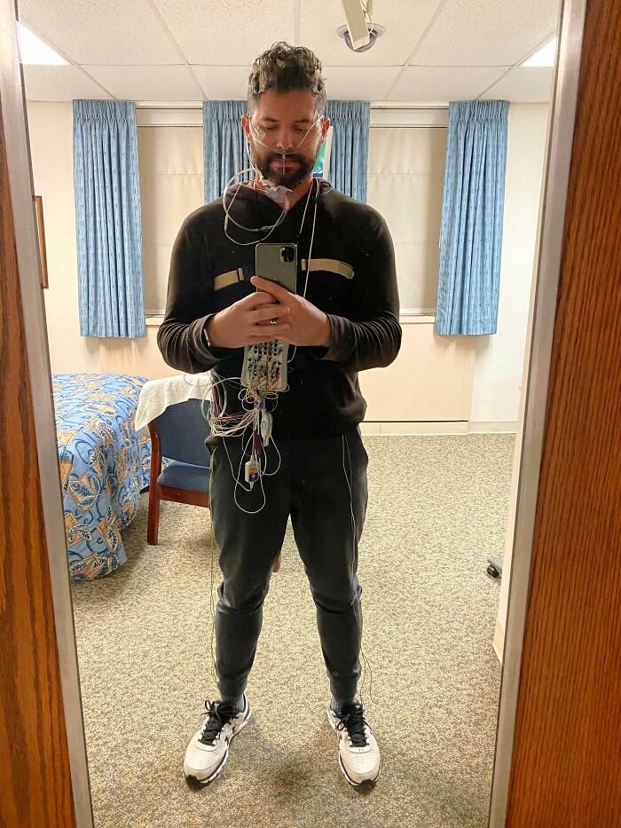 All Wired Up For A Sleep Study