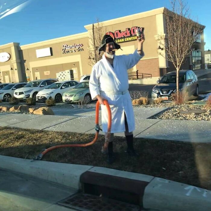 A Local Guy In My Town Dresses Up As Cousin Eddie And Stands On A Busy Corner To Wave At Passing Cars. Legend