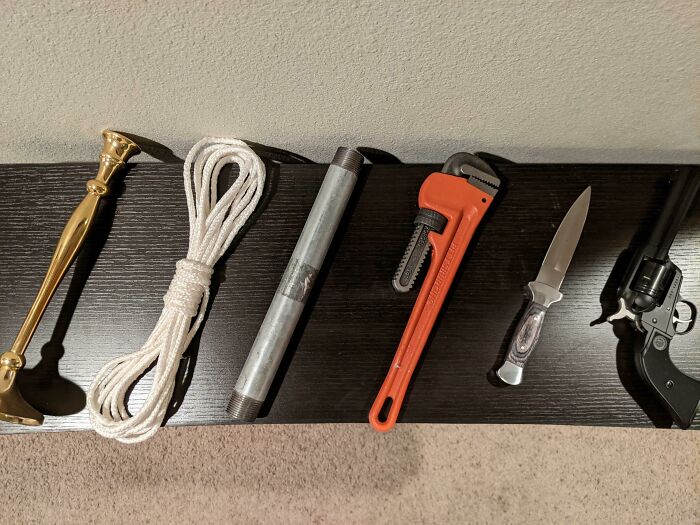 Every Christmas My Sister Gets Me A Weapon From Clue. The Collection Is Now Complete