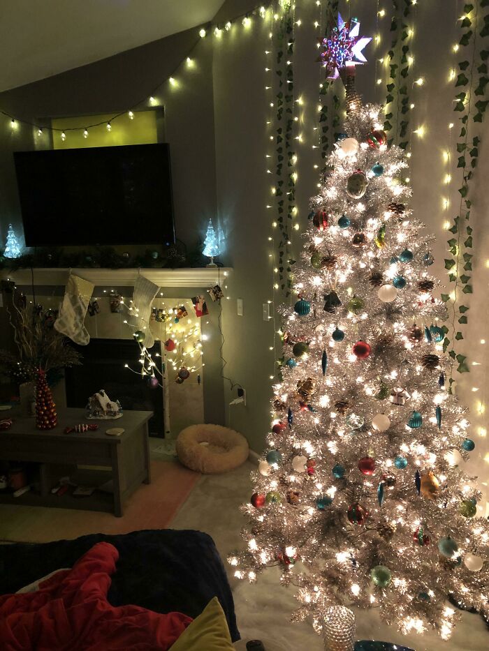 My First Christmas Tree In My First Home That I’ve Ever Owned. It’s Not Much, But I Love It