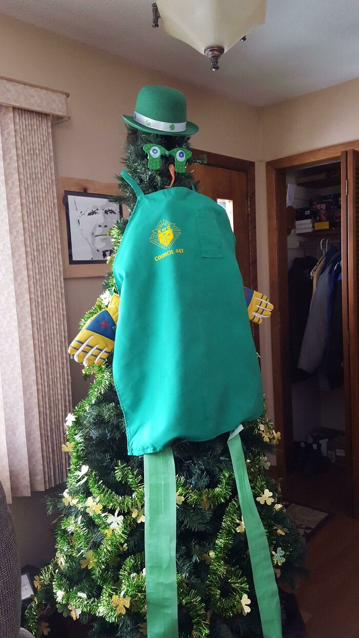 Every Year After Christmas My Grandpa Says He Doesn't Want To Take The Tree Down, And Every Year I Tell Him To Leave It Up And Decorate It For Each Holiday