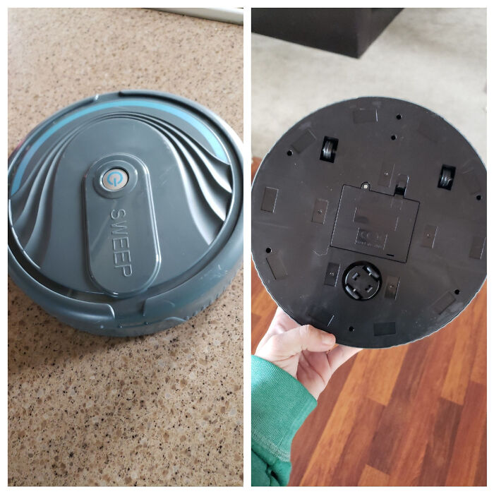 Mother Knew I Wanted A Roomba But Didn't Want To Waste That Much Money On One. So She Found One For A Bargain! Note, It Has Zero Vacuuming Ability