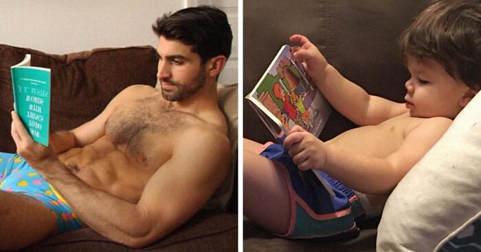 Mom Makes Fun Of Her Model Brother By Having Her Toddler Recreate His Poses, And Result Is Hilariously Adorable (45 New Pics)