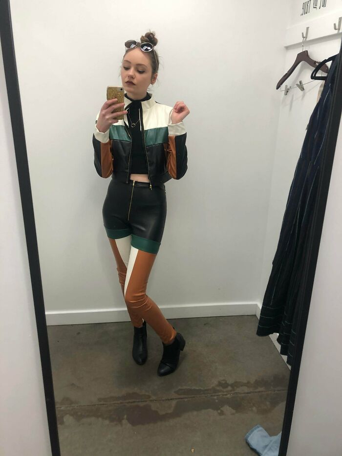 Found This Handmade Leather Tracksuit For $10 At My Favorite Local Thrift Store And It Fits Perfecty