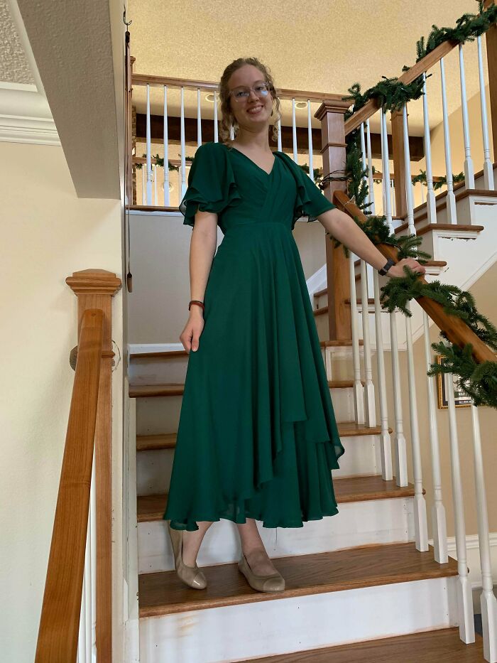 I Found This Gorgeous Green Dress At My Local Arc For $15 And Knew I Couldn’t Leave The Store Without It