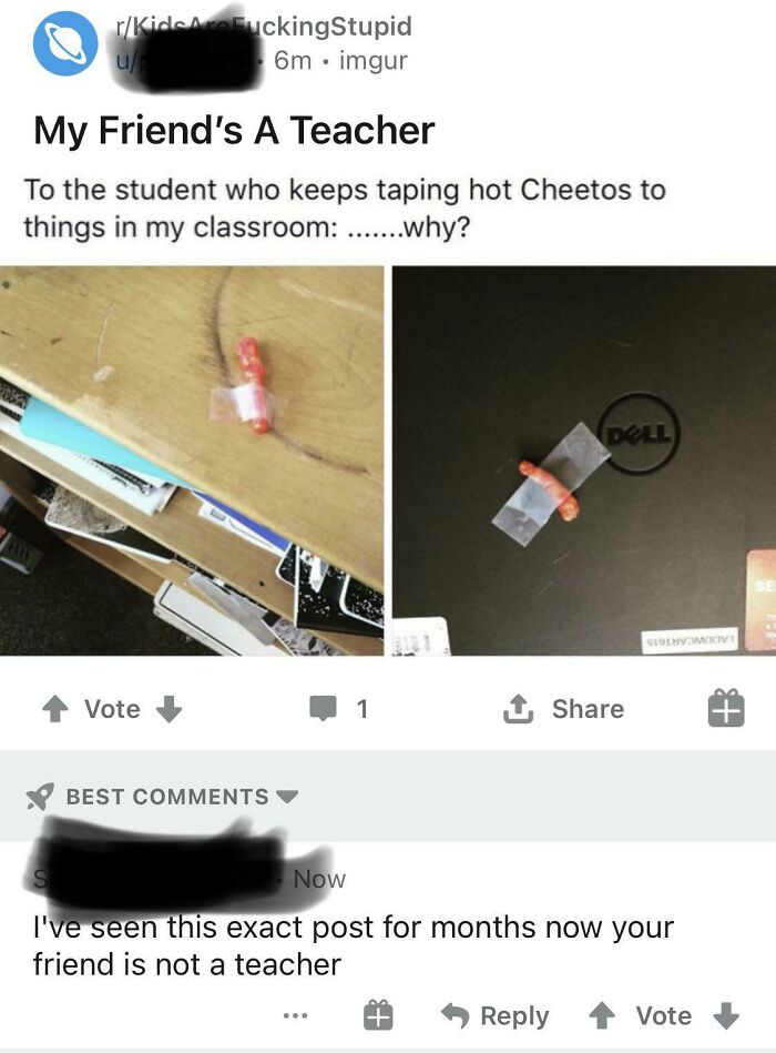 Definitely Has A Teacher Friend