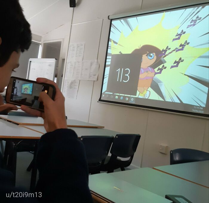 I Took The Photo Before 1|3 Symbol Appeared On His Phone Screen