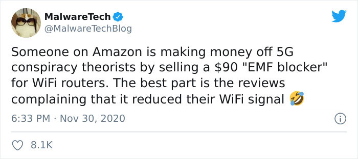 Amazon Sellers Are Ripping Off Conspiracy Theorists With These 5G 'Blockers' For $90, And The Internet Can't Stop Making Fun Of Them