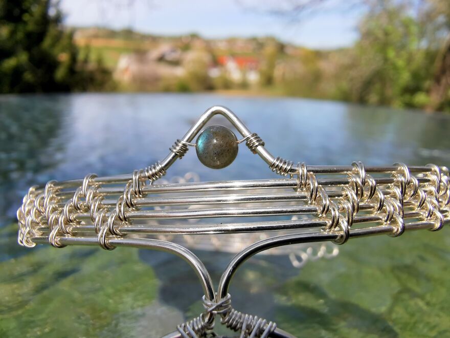 This Is A Leaf Armlet I Made With Just Wire And A Labradorite Gemstone This Is A Leaf Armlet I Made With Just Wire And A Labradorite Gemstone