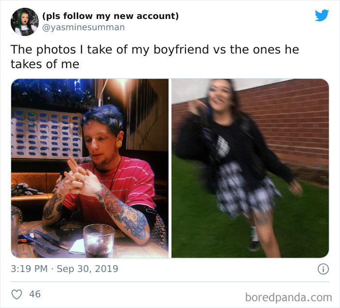 The Photos I Take Of Him vs. The Photos He Takes Of Me