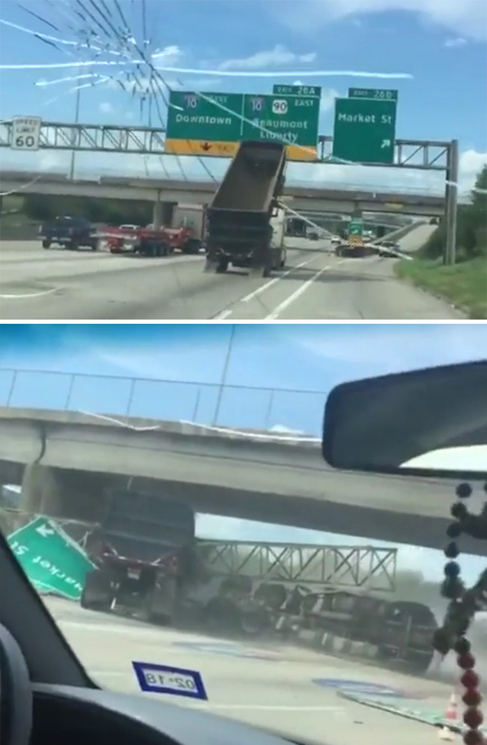 I Don’t Understand People. “Oh This Truck Is About To Hit That Sign, Let Me Just Continue Follow Him”