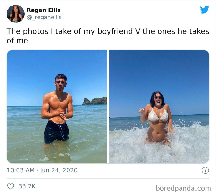 The Photos I Take Of Him vs. The Photos He Takes Of Me