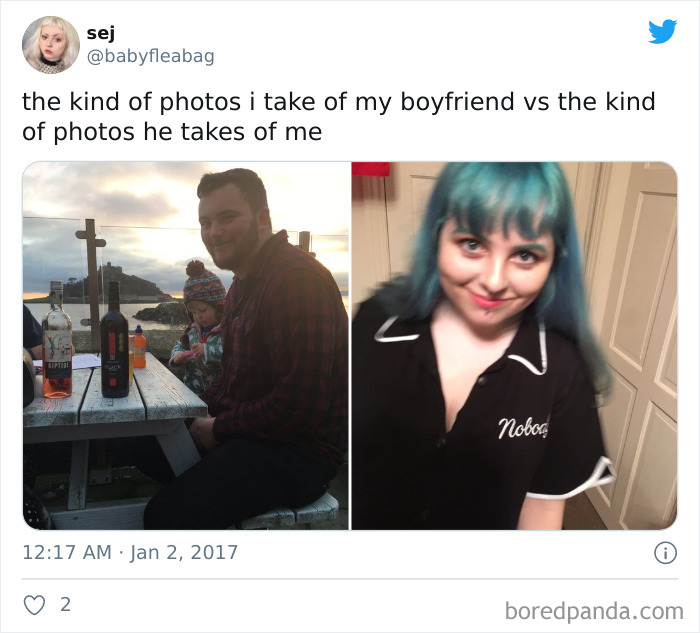 The Photos I Take Of Him vs. The Photos He Takes Of Me