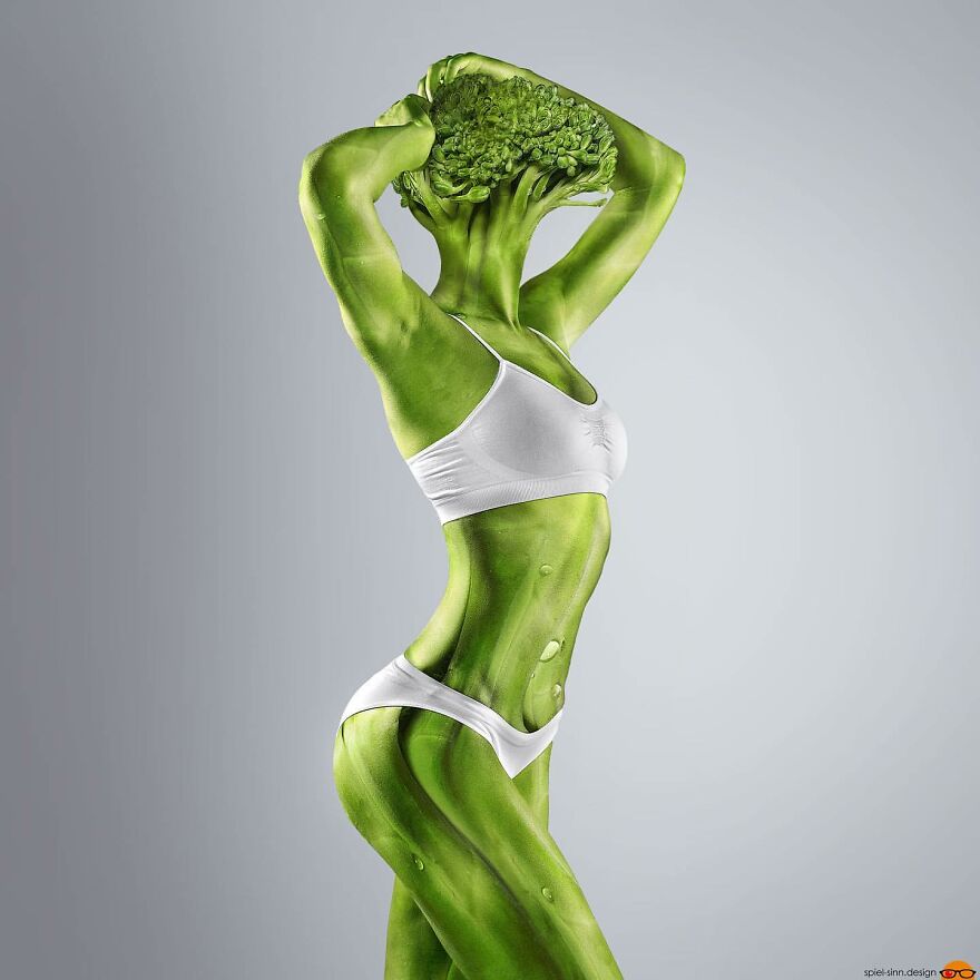 Digital Artist Makes Amazing Image Edits Using Animals, Fruits And Vegetables (120 Pics)