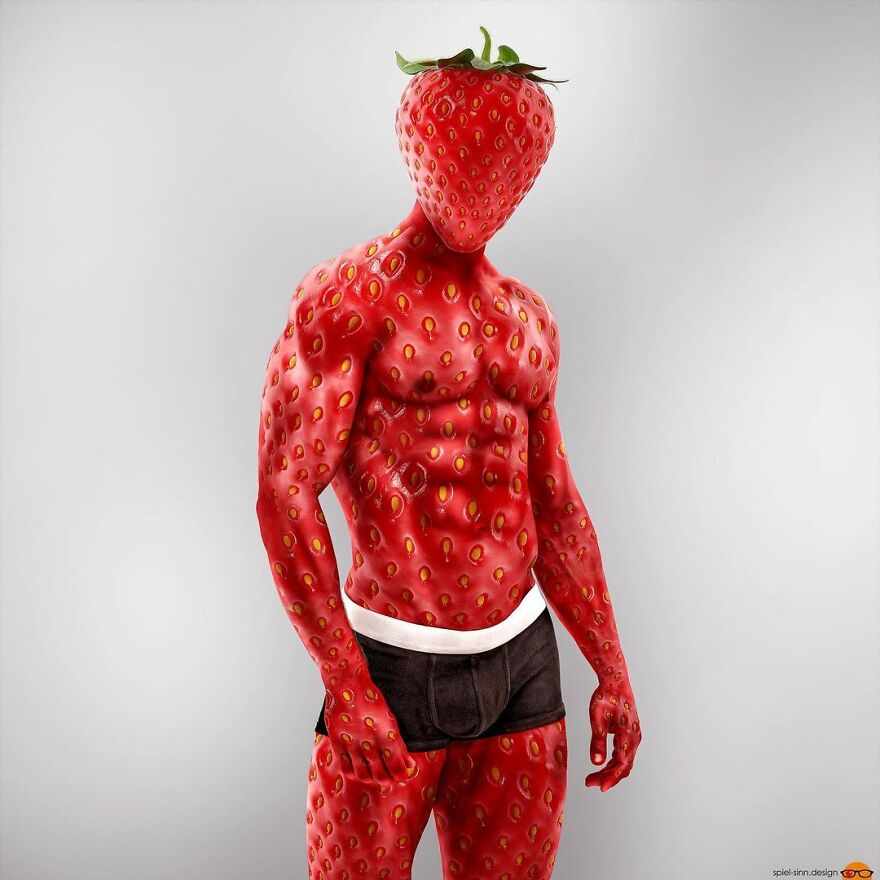 Digital Artist Makes Amazing Image Edits Using Animals, Fruits And Vegetables (120 Pics)