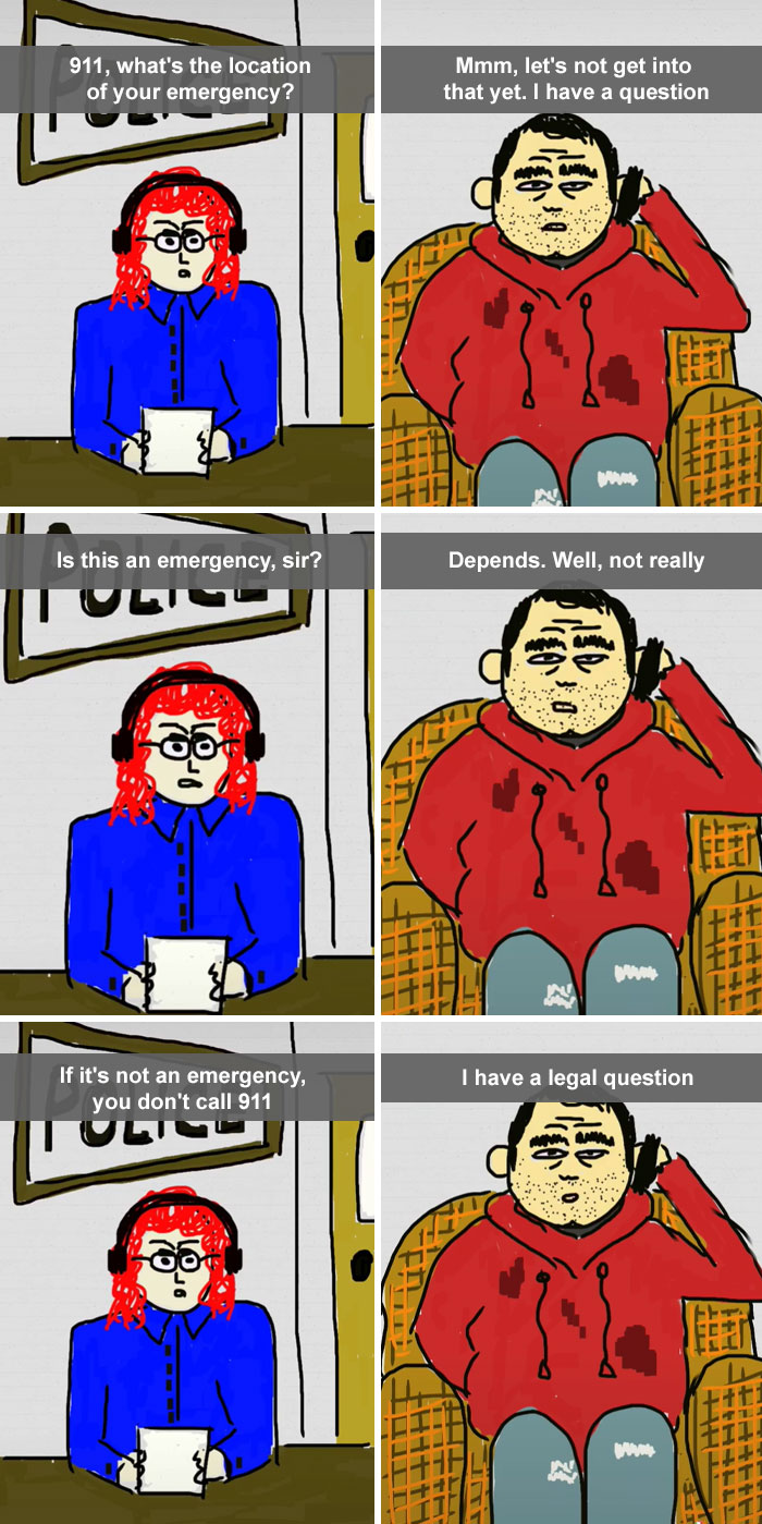 Person 'Collects' Absurd 911 Phone Calls, Starts Animating The Best Ones Person 'Collects' Absurd 911 Phone Calls, Starts Animating The Best Ones