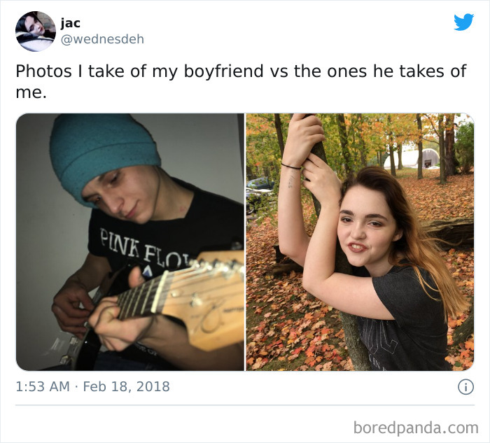 The Photos I Take Of Him vs. The Photos He Takes Of Me