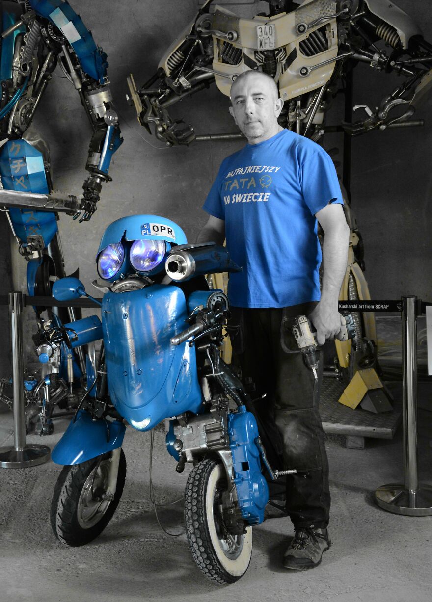 Amazing Metal Sculptures Of Chappie And Other Heroes Inspired By Movie Characters (40 Pics)