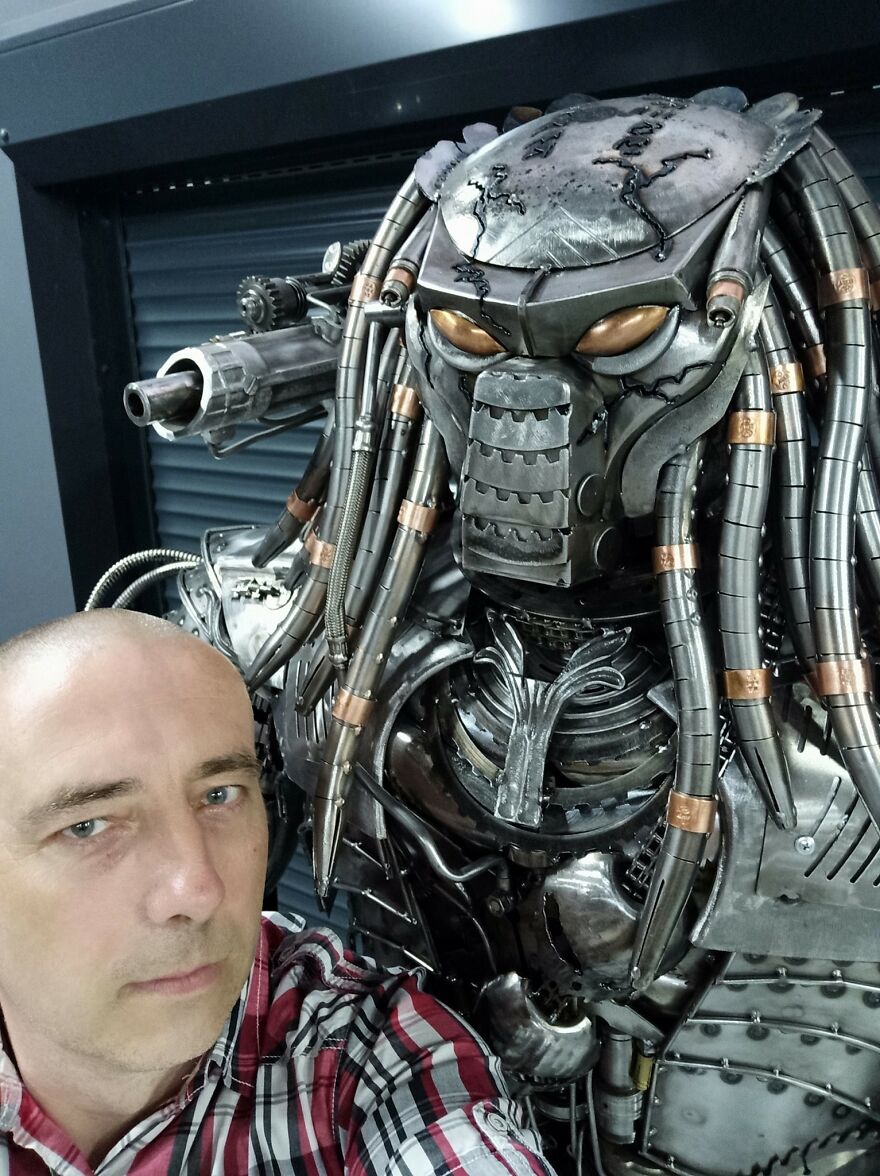 Amazing Metal Sculptures Of Chappie And Other Heroes Inspired By Movie Characters (40 Pics)