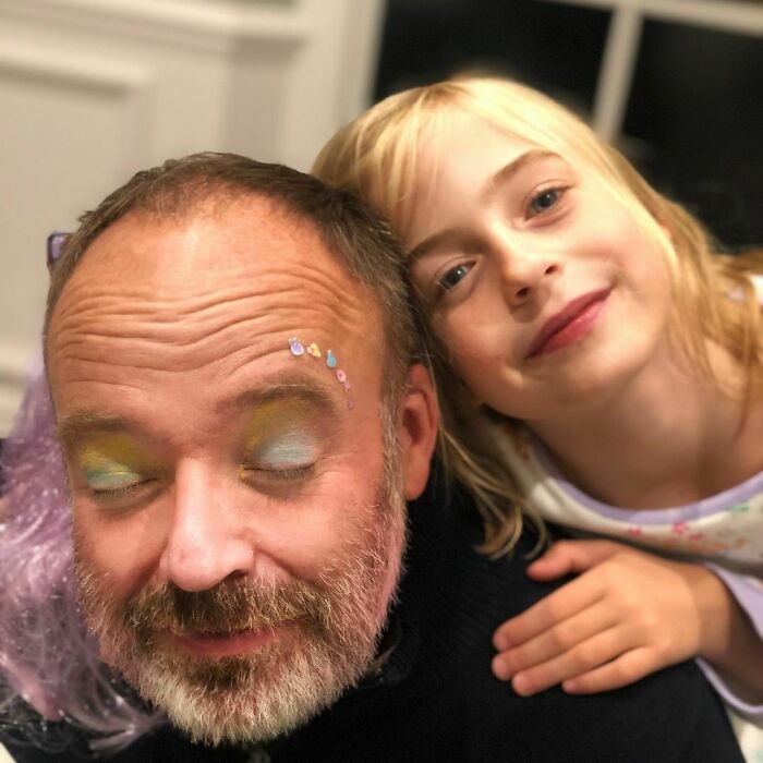 Daddy And Freya On Their Way Out Tonight. Par-Ty