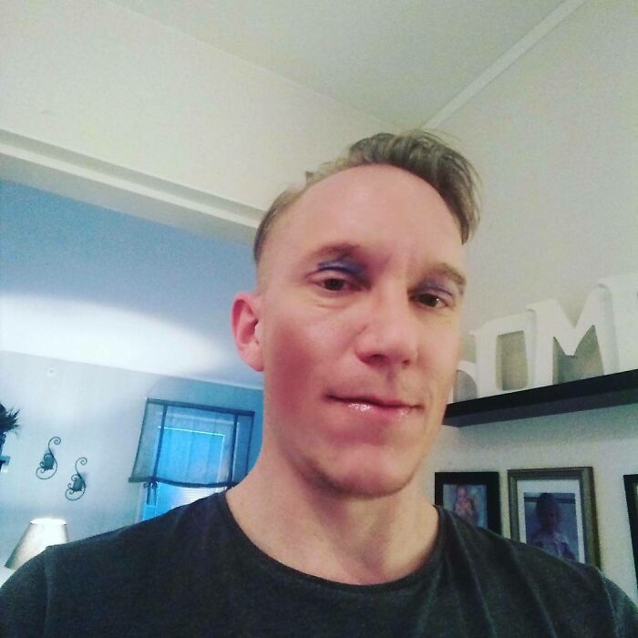 When Your Daughter Wants To Put Makeup On You, You Sit Down And Get Makeup