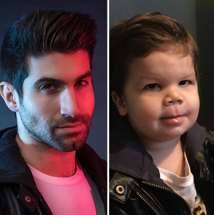 Mom Makes Fun Of Her Model Brother By Having Her Toddler Recreate His Poses, And Result Is Hilariously Adorable (76 New Pics)