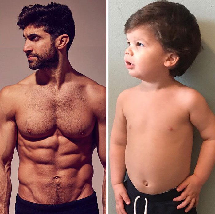 Mom Makes Fun Of Her Model Brother By Having Her Toddler Recreate His Poses, And Result Is Hilariously Adorable (76 New Pics)