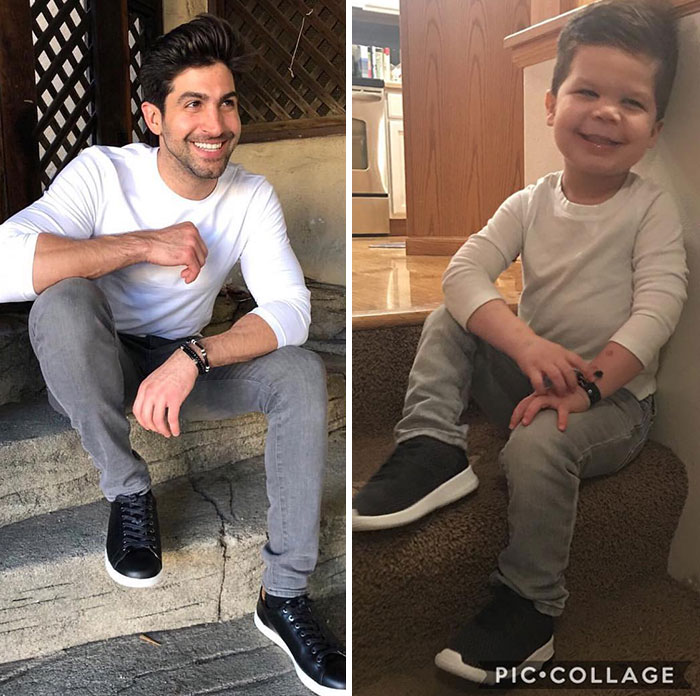 Mom Makes Fun Of Her Model Brother By Having Her Toddler Recreate His Poses, And Result Is Hilariously Adorable (76 New Pics)