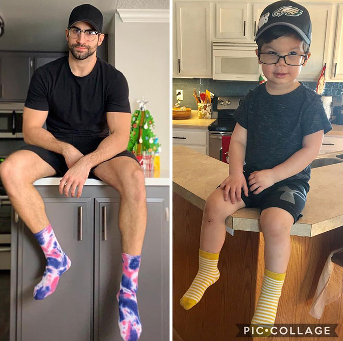 Mom Makes Fun Of Her Model Brother By Having Her Toddler Recreate His Poses, And Result Is Hilariously Adorable (76 New Pics)