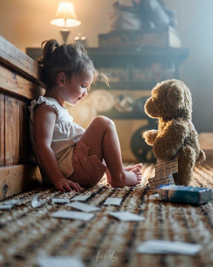 As A Dad Of Four I've Been Taking Photos Of My Kids With Their Brother Bear For Years