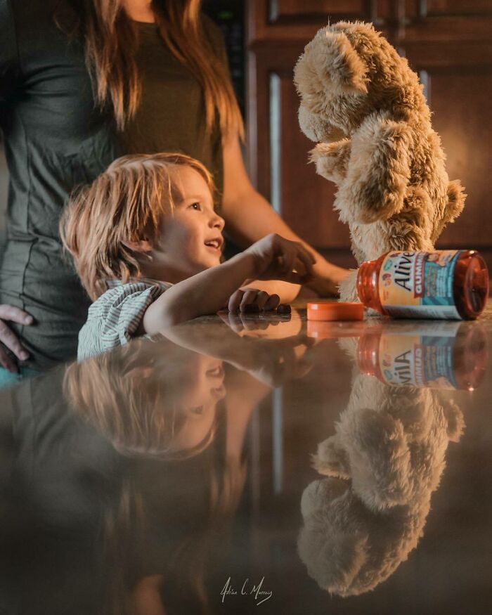 As A Dad Of Four I've Been Taking Photos Of My Kids With Their Brother Bear For Years